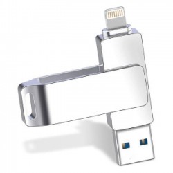 Στικάκι Αποθήκευσης 3-σε-1 με Lightning για iPhone & USB για Υπολογιστή 128GB