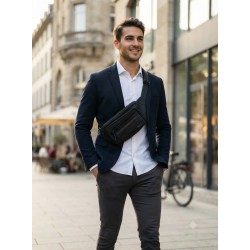 "Apex Stealth" - Διακριτικό Modular Τσαντάκι Crossbody και Μέσης σε Onyx Black