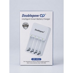 Έξυπνος Φορτιστής Μπαταριών AA Doublepow Τεσσάρων Θέσεων 
