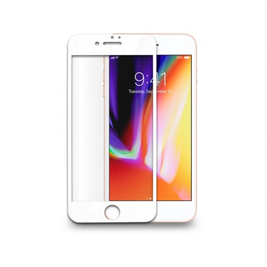 ΠΡΟΣΤΑΣΙΑ ΟΘΟΝΗΣ IPHONE 7/8/SE FULL COVER WHITE