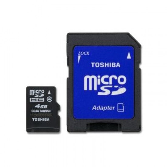 Kάρτα μνήμης Toshiba 4GB(περιλαμβάνει αντάπτορα για υπολογιστή)