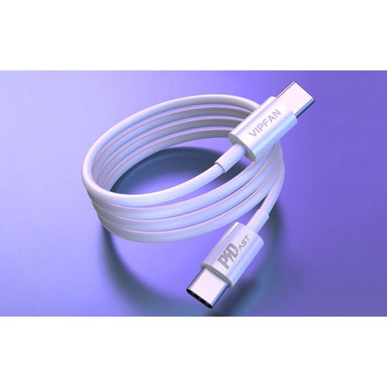 Καλώδιο Φόρτισης Type-C σε Type-C 60W – Λευκό, 2 Μέτρα