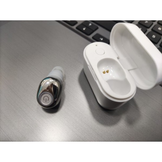 Wireless Headset ακουστικά(Λευκό-Ασημί)