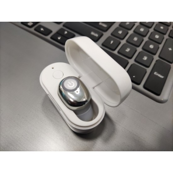 Wireless Headset ακουστικά(Λευκό-Ασημί)
