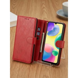 Κόκκινη Θήκη Book με Μαγνητικό Κλιπ για Redmi 10C 