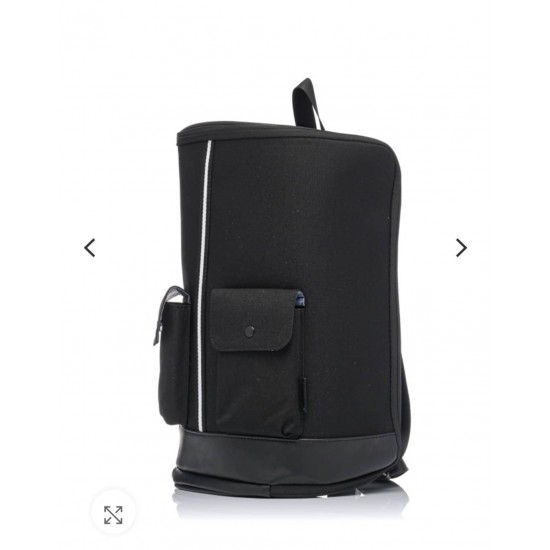 Backpack μαύρο υφασμάτινο με έξτρα τσέπες 