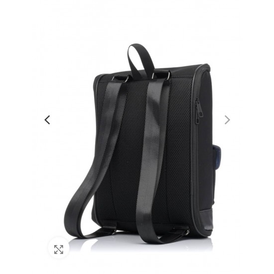 Backpack μαύρο υφασμάτινο με έξτρα τσέπες 