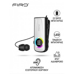 FIRO Bluetooth Ακουστικό με ANC, LED Ένδειξη Μπαταρίας & IPX7 Αδιαβροχοποίηση