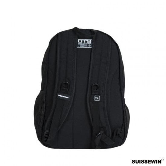 Backpack SUISSEWIN χρώματος μαύρου αδιάβροχο