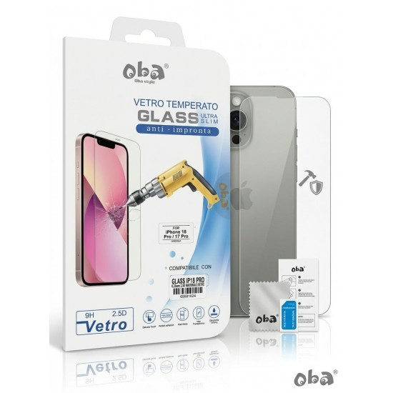 Γυαλί προστασίας 9H 2.5D για iPhone 17 Pro / 18 Pro - Oba Style