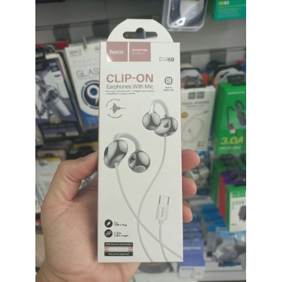 Ακουστικά Hoco Clip-On με Καλώδιο USB-C και Μικρόφωνο 