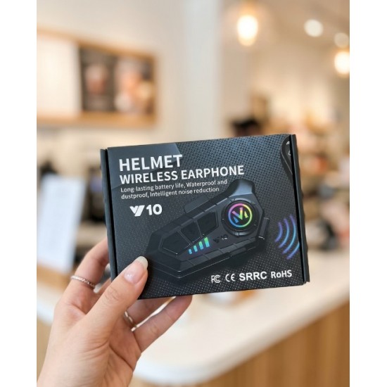 V10 Helmet Bluetooth Intercom: Σύστημα Ενδοεπικοινωνίας & Μουσικής για Κράνος Μηχανής