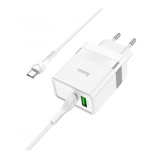 Tαχυφορτιστής Hoco για όλα τα κινητά τηλέφωνα Dual Port 30W(Type-c)