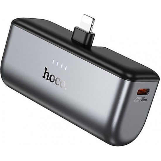 Hoco Mini Pocket Power Bank 5000mAh – 20W Fast Charging με Ενσωματωμένο Lightning