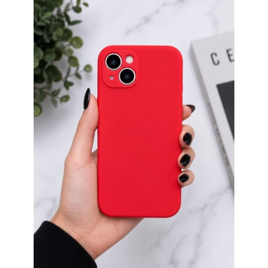 Θήκη Σιλικόνης Vegan Κόκκινη για iPhone 13