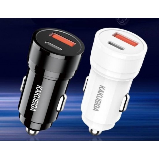 Φορτιστής Αυτοκινήτου 60W – Διπλή Θύρα USB (Type-C & USB-A) Ταχείας Φόρτισης