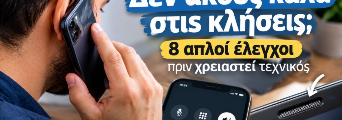 Δεν ακούς καλά στις κλήσεις; 8 απλοί έλεγχοι πριν χρειαστεί τεχνικός