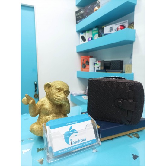 Δερμάτινο πορτοφόλι Mcan Kαφέ με zip