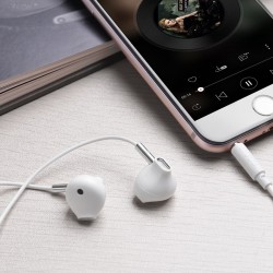 Handsfree ακουστικά Hoco λευκά