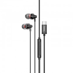 Handsfree ακουστικά Type-c  Hoco Μαύρο χρώμα