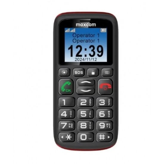 Maxcom MM428 L Dual SIM Black – Μεγάλα Πλήκτρα & Κουμπί SOS