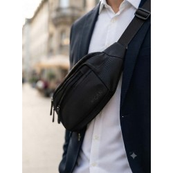 "Apex Stealth" - Διακριτικό Modular Τσαντάκι Crossbody και Μέσης σε Onyx Black