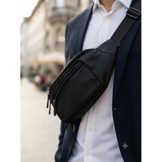 "Apex Stealth" - Διακριτικό Modular Τσαντάκι Crossbody και Μέσης σε Onyx Black