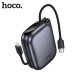 Hoco Mini Powerbank 10000mAh με 2 Ενσωματωμένα Καλώδια 