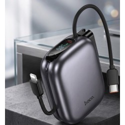 Power Bank 10000mAh με Γρήγορη Φόρτιση 18W και Ενσωματωμένα Καλώδια USB-C / Lightning