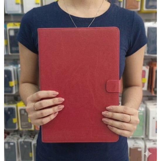 Κόκκινη Θήκη Tablet Book με Κλιπς & Βάση Στήριξης 11–12"