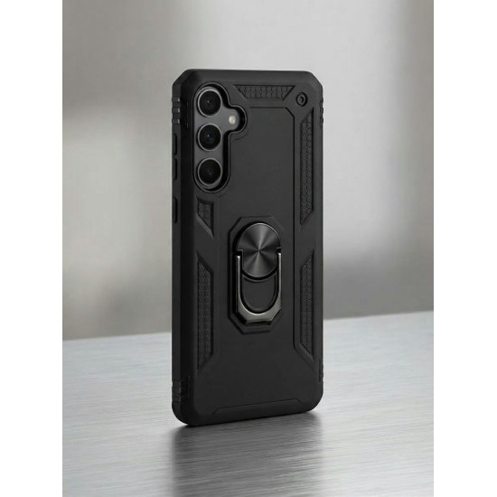 Ανθεκτική Θήκη Armor Ring με Stand για Samsung Galaxy A55 5G - Μαύρη 