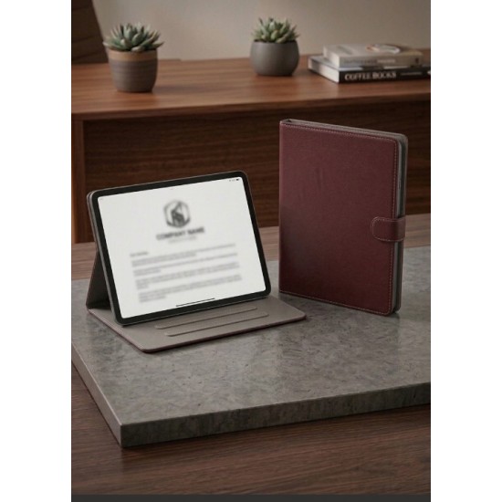 Universal Θήκη Tablet 10.1"-10.5" Book που γίνεται Βάση Στήριξης – Μπορντό
