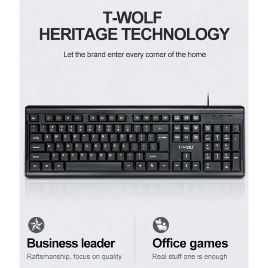 Πληκτρολόγιο γραφείου TWOLF ενσύρματο