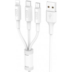 Καλώδιο Hoco 3 σε 1 USB σε Lighting-Type-c-Micro-USB