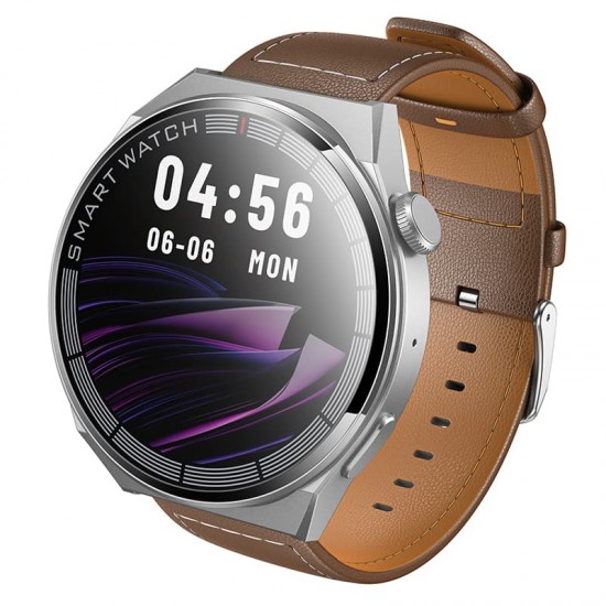 Hoco Smartwatch με Δερματινό Λουρί, Κλήσεις, Μεγάλη Οθόνη & Αυτονομία 10 Ημερών