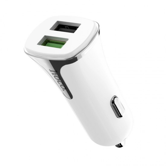 Ταχυφορτιστής αυτοκινήτου Dual Port(φορτίζει δύο κινητά ταυτόχρονα) 18W,3,4 Amber